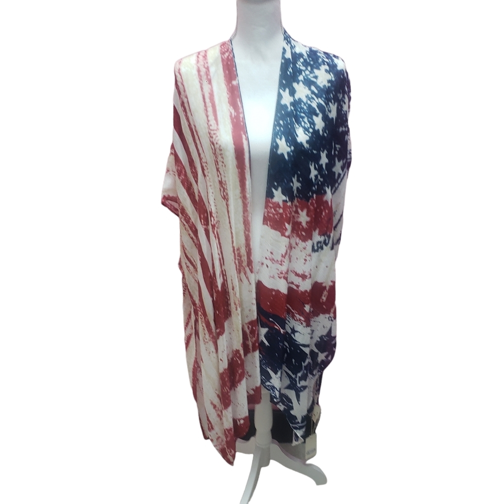 NWT USA/Stars and Stripes Coverup/Kimono